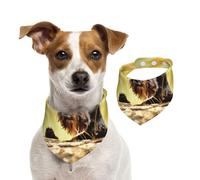 Schnauzer Nain Animaux de Compagnie Chiens Noirs,Bandanas pour Chien, écharpe en Coton, Bavoirs réglables pour Animaux de Compagnie,S