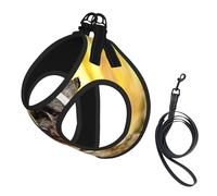 Schnauzer Nain Animaux de Compagnie Chiens Noirs,Harnais pour Animaux de Compagnie, Harnais réfléchissant réglable pour Chien,M