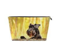 Schnauzer Nain Animaux de Compagnie Chiens Noirs, Trousse de Toilette Trousse de Maquillage Sac à cosmétiques Trousse de Toilette de Voyage Portable
