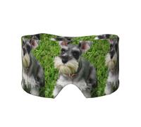Schnauzer nain,Masque pour les yeux bloquant la lumière Cache-yeux et cache-oreilles pour le sommeil