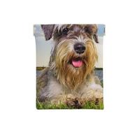 Schnauzer Pelouse Animaux Chiens Gris Chnauzer, Sac de Rangement pour Femmes, Portefeuille supérieur à Presser, Petit Porte-Monnaie, Pochette de Changement