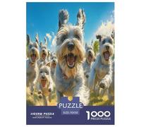 Schnauzer Puzzles 1000 Pieces Cadeau Unique Jeu Éduchatif Challenge Toy À De Qualité Supérieure Peinture Art pour Adultes Et Enfants À Partir De 12 Ans 70x50cm/1000pcs