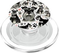 Schnauzer Standard dessiné à la Main Schnauzer Mignon Schnauzer PopSockets PopGrip pour MagSafe