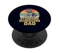 Schnauzer Standard pour Les propriétaires d'animaux de Compagnie rétro drôles PopSockets PopGrip Adhésif