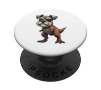 Schnauzer T Rex Dinosaure drôle PopSockets PopGrip Adhésif
