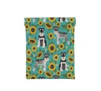 Schnauzer Tournesols Printemps Été Floral Chien Race Chien, Sac de Rangement pour Femmes, Portefeuille supérieur à Presser, Petit Porte-Monnaie, Pochette de Changement