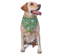 Schnauzer Tournesols Printemps Été Floral Race de Chien Chien Bandanas Chat Chiot Écharpes Mouchoir Lavable pour Animaux de Compagnie