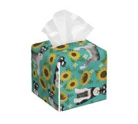 Schnauzer Tournesols Printemps Été Floral Race de Chien,Porte-boîte à mouchoirs, Couvercle de boîte à mouchoirs, Distributeur de mouchoirs