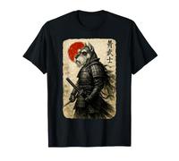 Schnauzer Warrior Ukiyo Œuvre d'art Japonaise Chien Samouraï T-Shirt