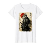 Schnauzer Warrior Ukiyo Œuvre d'art Japonaise Chien Samouraï T-Shirt Graphique avec Valeur