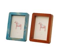 Schneespitze 2Pcs Cadre Photo,Cadre Photo en Bois,Rétro Cadre Créatif Certificat Cadres Photo Cadre en Bois pour Un Affichage de Table