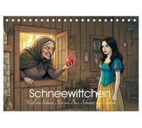 Schneewittchen - Weiß wie Schnee, Rot wie Blut, Schwarz wie Ebenholz (Tischkalender 2027 DIN A5 quer), CALVENDO Monatskalender: Ein magischer ... Graphic-Novel-Stil für das ganze Jahr.