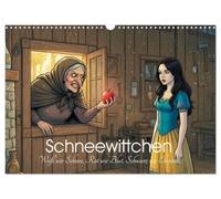 Schneewittchen - Weiß wie Schnee, Rot wie Blut, Schwarz wie Ebenholz (Wandkalender 2027 DIN A3 quer), CALVENDO Monatskalender: Ein magischer ... Graphic-Novel-Stil für das ganze Jahr.
