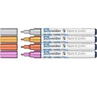 Schneider 011 Marqueurs pour peinture, couleurs assorties 2,0 mm, 4 Set