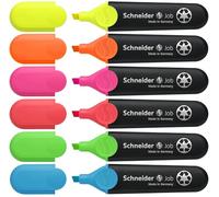 Schneider Optics – Etui de 6 surligneurs Job – Assortiment (Schneider G)