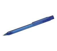 SCHNEIDER 130403 Stylo à bille Fave, mécanisme à poussoir, M, bleu, Couleur du corps : bleu transparent
