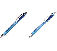 Schneider 132503 Stylo à bille Slider Rave XB (largeur de trait XB, recharge indélébile, encre bleue), 1 pièce (Lot de 2)
