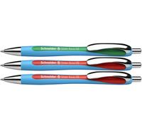 Schneider Pen Stylos à bille Slider Rave 132597 XB – Lot de 3 (2 rouges, 1 vert)