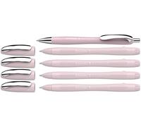 Schneider 150235 Stylo à bille Slider Memo XB et Slider Rave XB (4 + 1 pièce, couleur du boîtier: perle, couleur d'écriture: bleu)