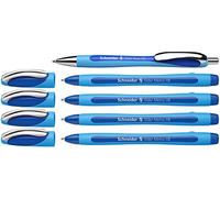 Schneider Stylos à bille Memo & Rave 150275 – 4x Memo + 1x Rave, encre bleue, pointe XB, étui