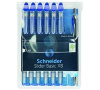 Schneider 151277 Xb Pochette De 6 Stylos Bille Slider Et 1 Stylo Bille Rave Bleu