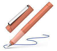 Schneider 160227 Base Stylo plume pour droitier, plume M, avec cartouche d'encre bleu roi, terre cuite