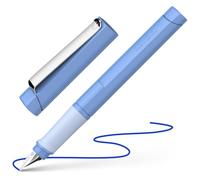 Schneider 160425 Base Stylo plume L pour gaucher avec cartouche d'encre bleu roi Bleu ciel