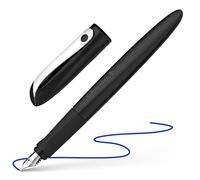 Schneider 162111 Wavy Stylo plume (pour droitiers et gauchers, avec plume débutante), noir
