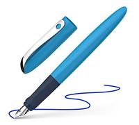Schneider 162113 Wavy Stylo plume (pour droitiers et gauchers, avec plume débutante), bleu