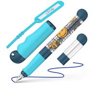 Schneider 162813 Base Kid Stylo plume (pour droitiers, avec plume débutante et grande surface des doigts) Bleu/turquoise