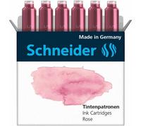 Schneider 166129 Cartouches d'encre pastel pour stylo à plume Rose 6 pcs.