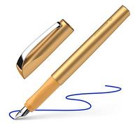 Schneider 168621 Ceod Shiny Stylo à plume (pour droitiers et gauchers, plume M, cartouche d'encre bleu royal incluse) bronze, Medium