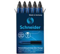 Schneider 185401 (for One Change Rollerball Pen, 1 x 5 Pieces, Indelible, Non-Er