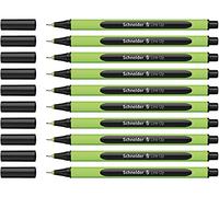 Schneider 191001 Fineliner Line Up (épaisseur de trait 0,4 mm, en plastique biosourcé) noir saphir, Lot de 10