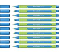 Schneider 191017 Fineliner Line Up (épaisseur de trait 0,4 mm, en plastique biosourcé) bleu alaska, Lot de 10