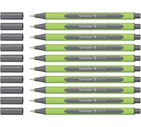 Schneider 191021 Fineliner Line Up (épaisseur de trait 0,4 mm, en plastique biosourcé) gris spatial, Lot de 10