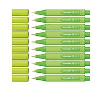 Schneider 191201 Fineliner de Link- it, Lot de 10, feutres de coloriage Marqueur pointe fine Standard apple-green