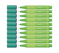 Schneider 191201 Fineliner de Link- it, Lot de 10, feutres de coloriage Marqueur pointe fine Standard nautic-green