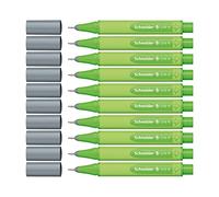 Schneider 191201 Fineliner de Link- it, Lot de 10, feutres de coloriage Marqueur pointe fine Standard silver-grey