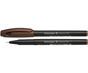 Schneider 196707 Stylo-feutre Pointe fine et précise 0,4 mm Marron Lot de 10