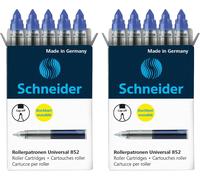Schneider 2 X Boxes Of 5 Cartridges For Rollerball Pen 852 Medium Royal Blue
