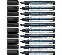 Schneider 293 Marqueur pour tableau/chevalet Rechargeable Pointe 1+4 mm Noir Lot de 10 (Import Allemagne)