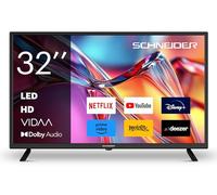 SCHNEIDER - 32B2V4, Téléviseur LED 32"(80cm), Smart vidaa, 1366 x 768 pixHD, HDMI 2.0x3, TV+, Prime vidéo, Netflix, Canal+, Dolby audio, Wifi, Bluetooth , Noir