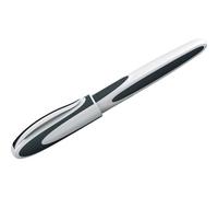 Stylo Schneider Ray - Stylo-plume pour Gauchers - Cartouche d'encre Standard Bleu roi incluse - Blanc/Gris