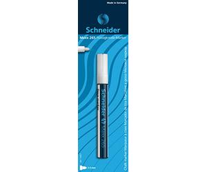 Schneider 72657 Maxx 265 Marqueur à pointe ronde pour décoration Blanc 2-3 mm