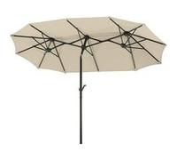 Schneider 746-02 parasol salerno rectangulaire, naturel, 300 x 150 cm Blanc G