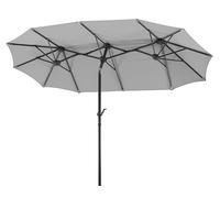 Schneider 746-14 Salerno Parasol rectangulaire Gris argenté 300 x 150 cm Armature en acier Toile polyester 8,2 kg, gris argenté, 300 x 150 x 220 cm