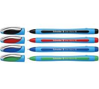 Schneider 75020 Blister de 4 stylos à bille Large Noir/Rouge/Bleu/Vert