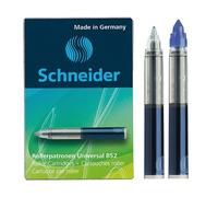 Schneider 852 Lot de 5 paquets de 5 cartouches d'encre Bleu roi Taille M