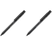 Schneider 95121 Stylo à Gel Fave, Noir, Pointe 0,4 mm (Lot de 2)